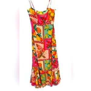 PAPER HEART NWOT Colorful Floral Patchwork Maxi Dress